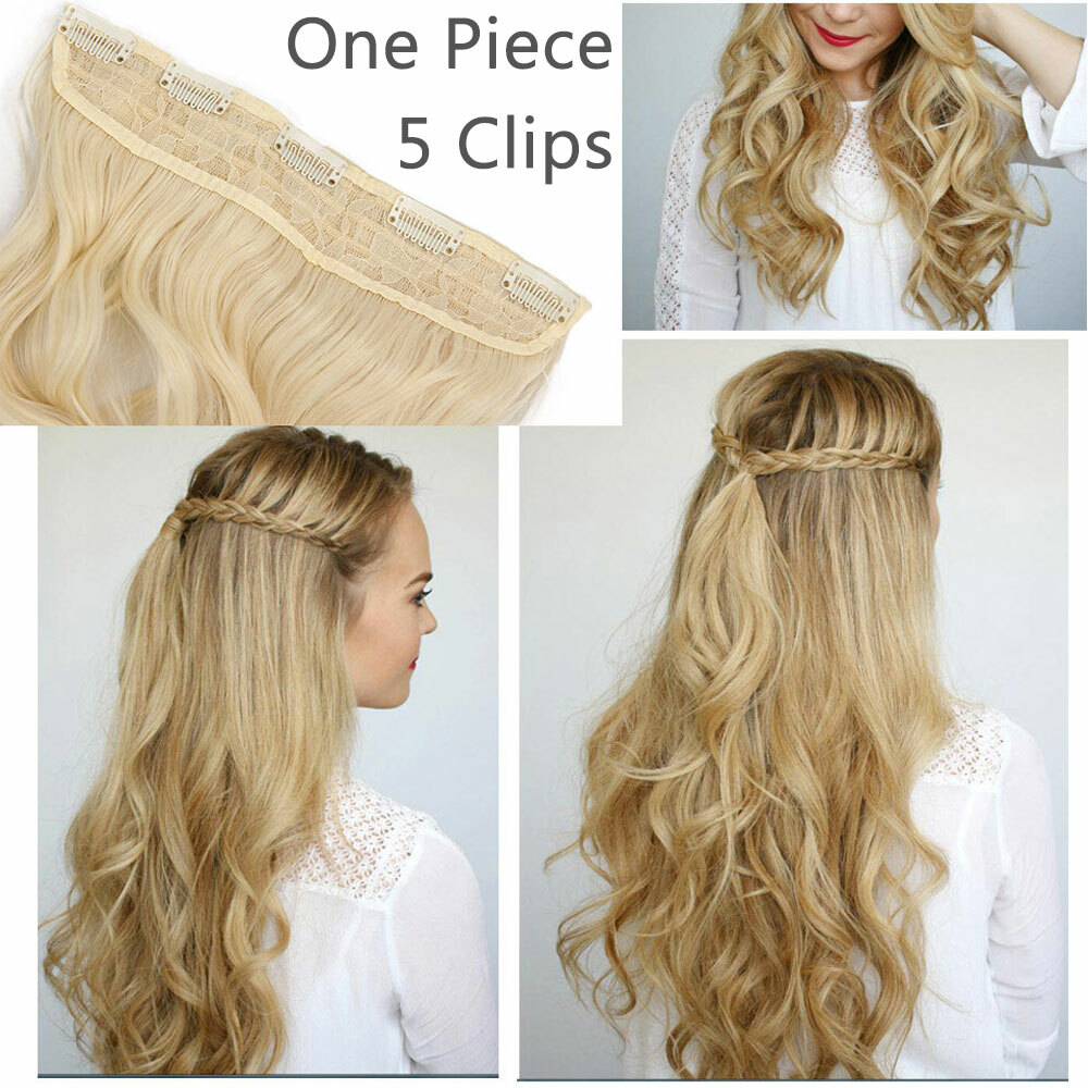1Pcs Long Full Head Clip in 100% Natural Hair Extensions as Human Real Thick HYT