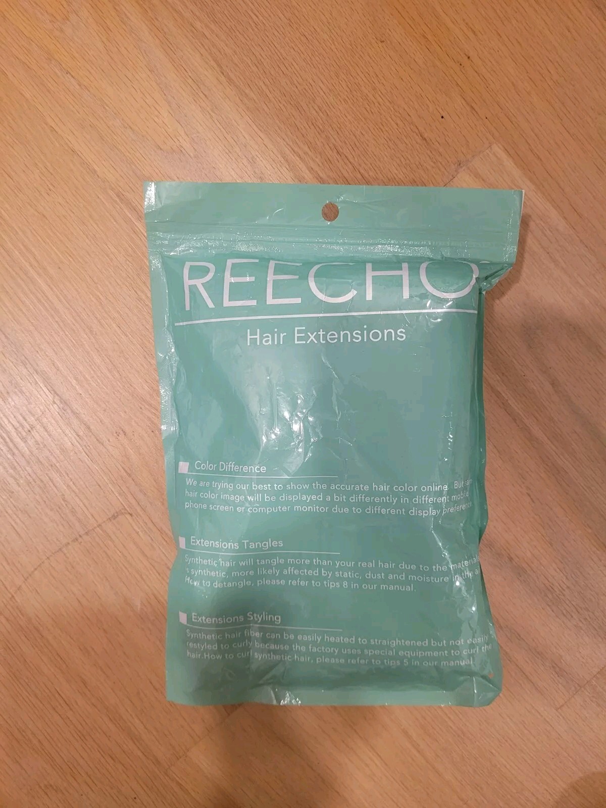 REECHO Light Golden Blonde 20 Inch Hair Extensions 5 Clips 3/4 Full Head Curly