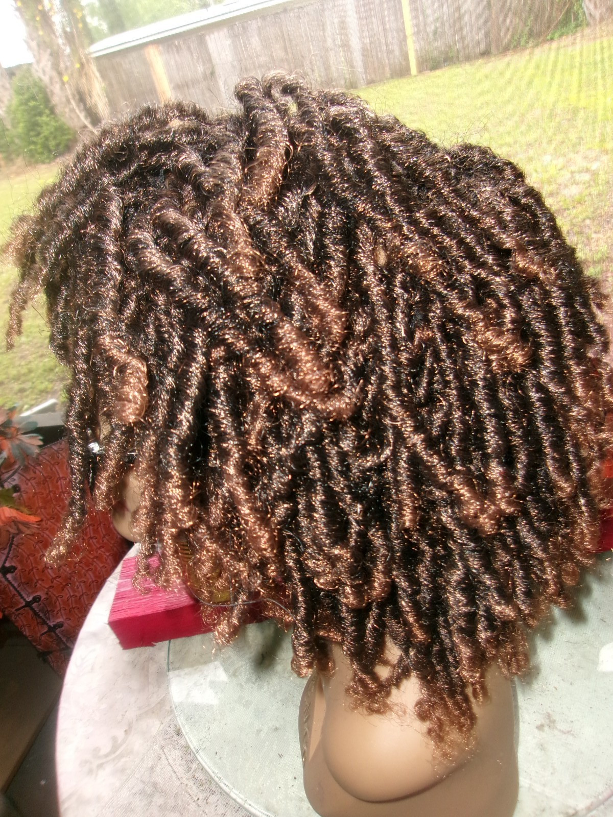 Black Women Twist Braided Dreadlock Braiding Short 12” Crochet Wig