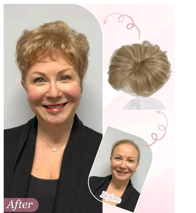 Present Hair Toppers for Women Men Hair Pieces Unisex Short 36C Lottie Synthetic