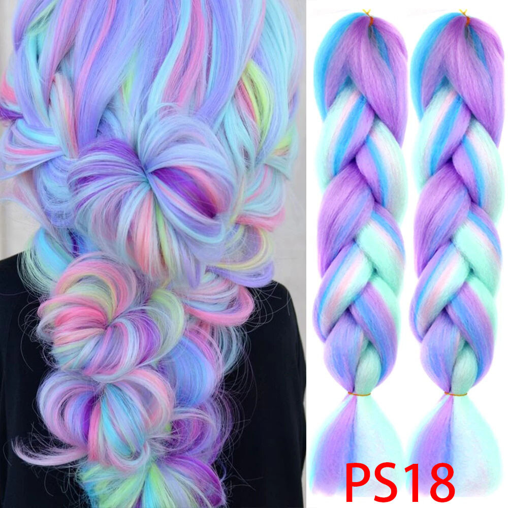 24″ 100g Straight Hair Braids Hair Synthetic Crochet Braiding Hair Extensions