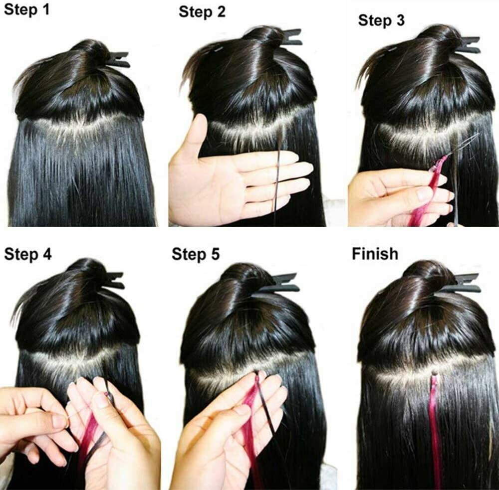 Micro Ring Loop Hair Extensions Silicone Micro Beads Micro Link Real Human Hair