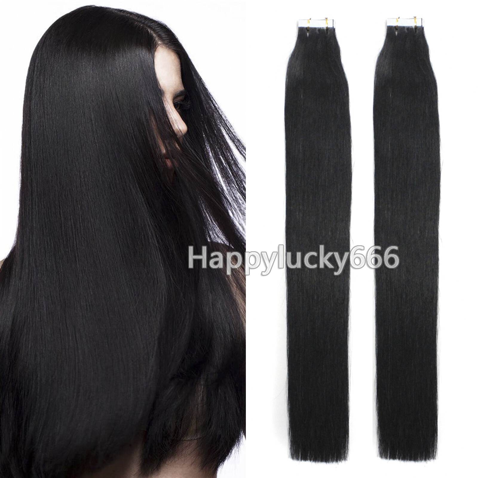 Invisible Tape in Hair Extensions 100%Real Human Hair Skin Weft Premium RemyHair
