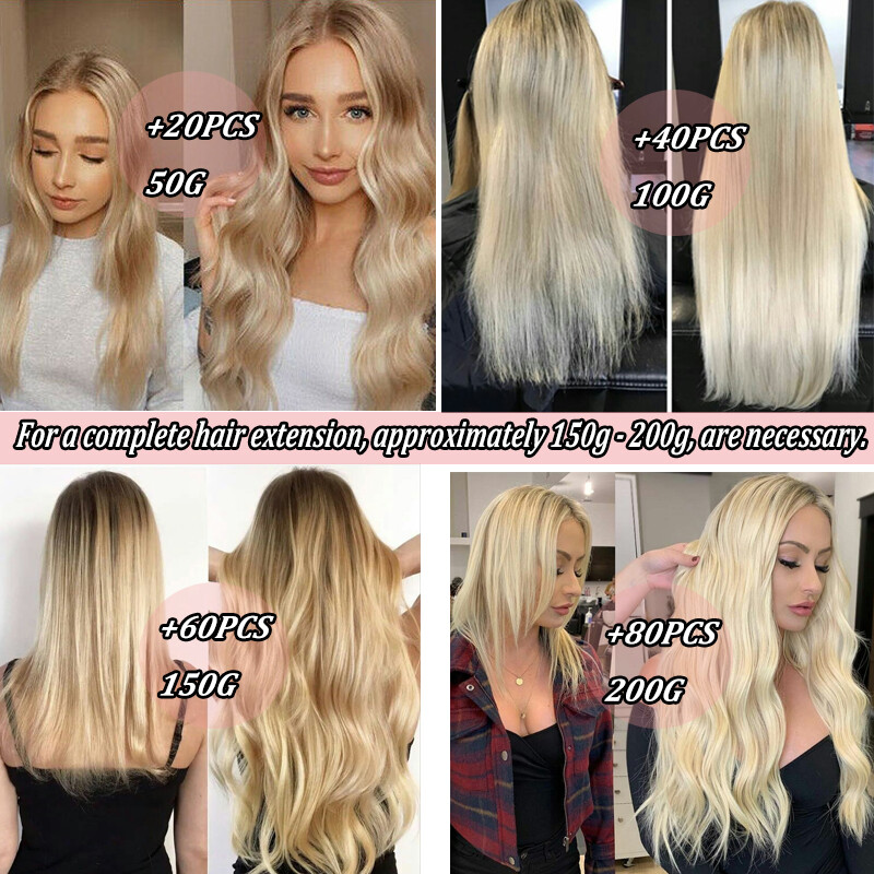Thick Tape In Remy 100% Real Human Hair Extension Full Head Skin Weft/100g Brown