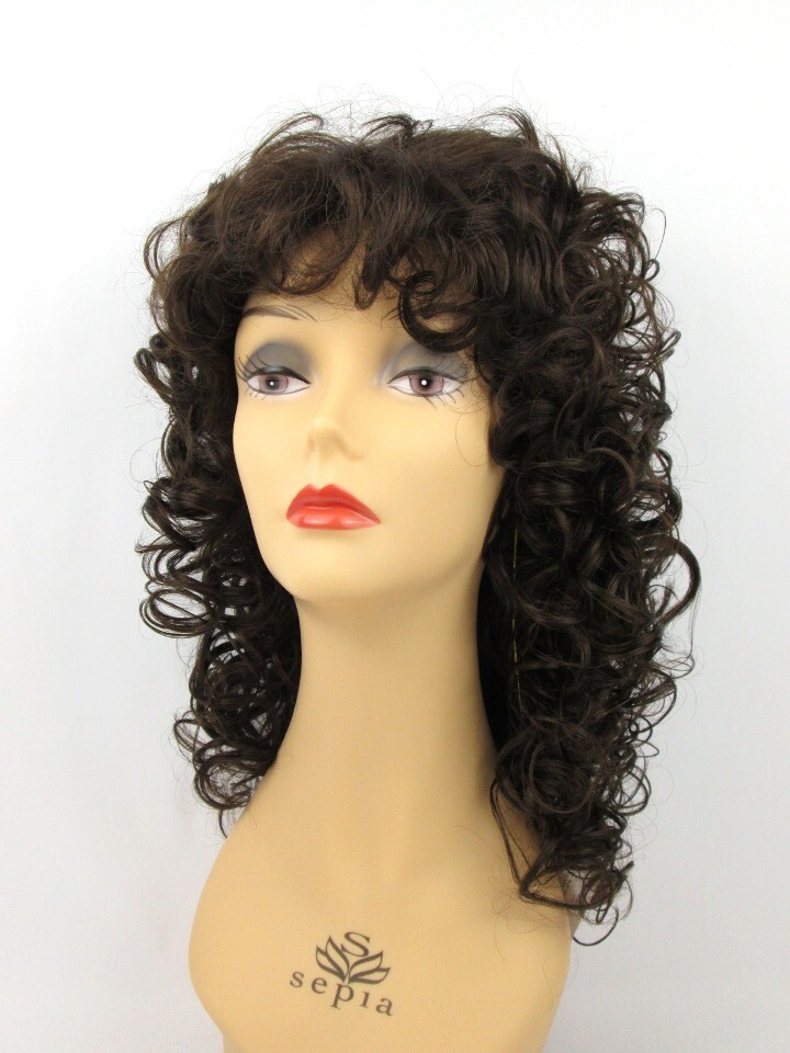 80’S WOMENS MEDIUM SHOULDER LENGTH LAYERED WAVY SOFT CURLS CURLY WIG POSIE