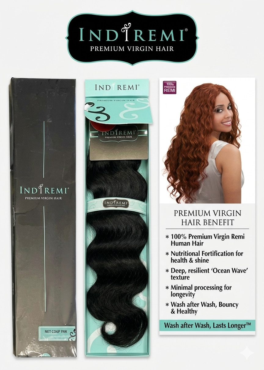 INDI REMI Ocean Wave Virgin Hair Weave – Natural Curly Texture – New in Box