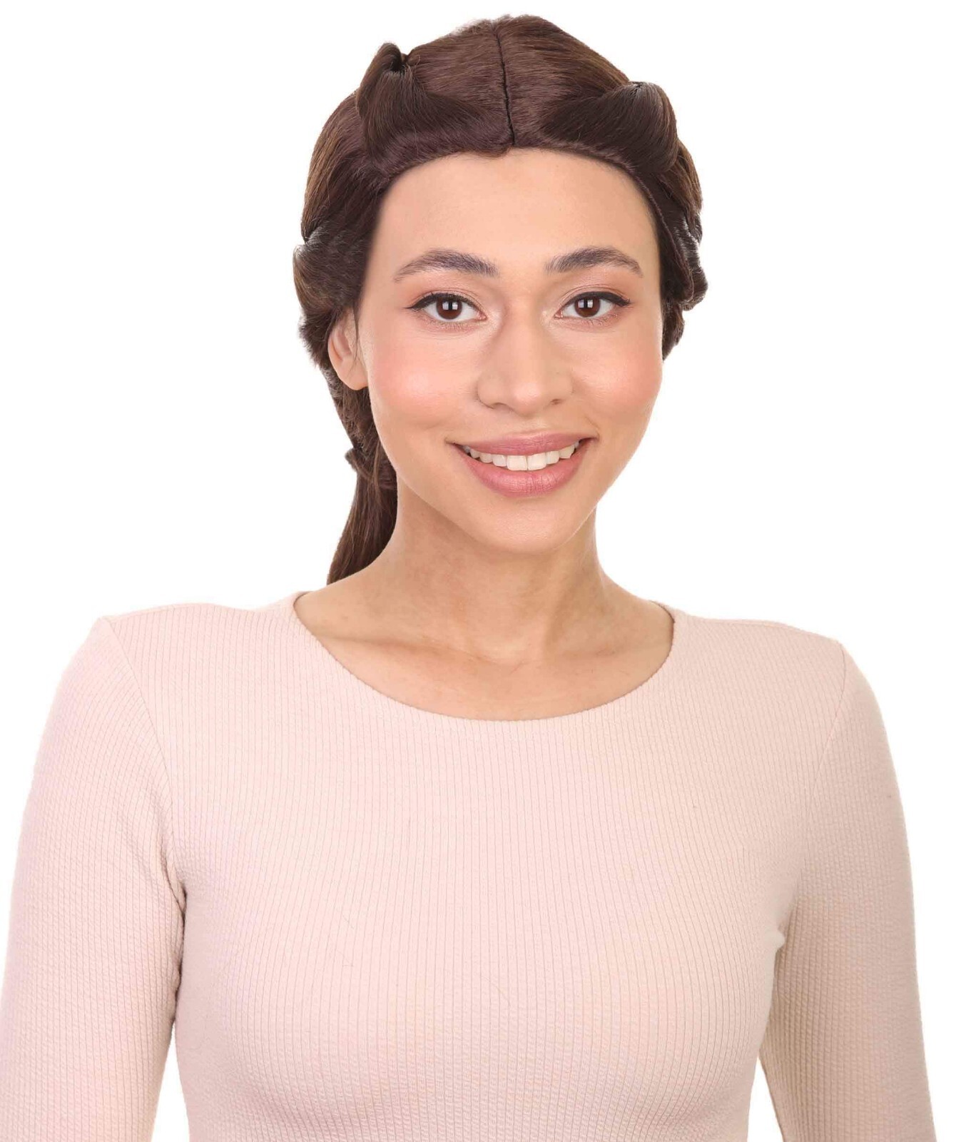 Womens Princess Wig | Traditioal Braided Wig With Flowers | HW-130