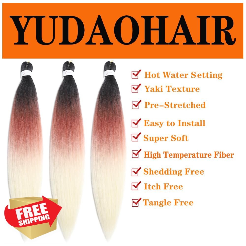 YUDAOHAIR 26″ Braiding Hair Black-Brown-Beige