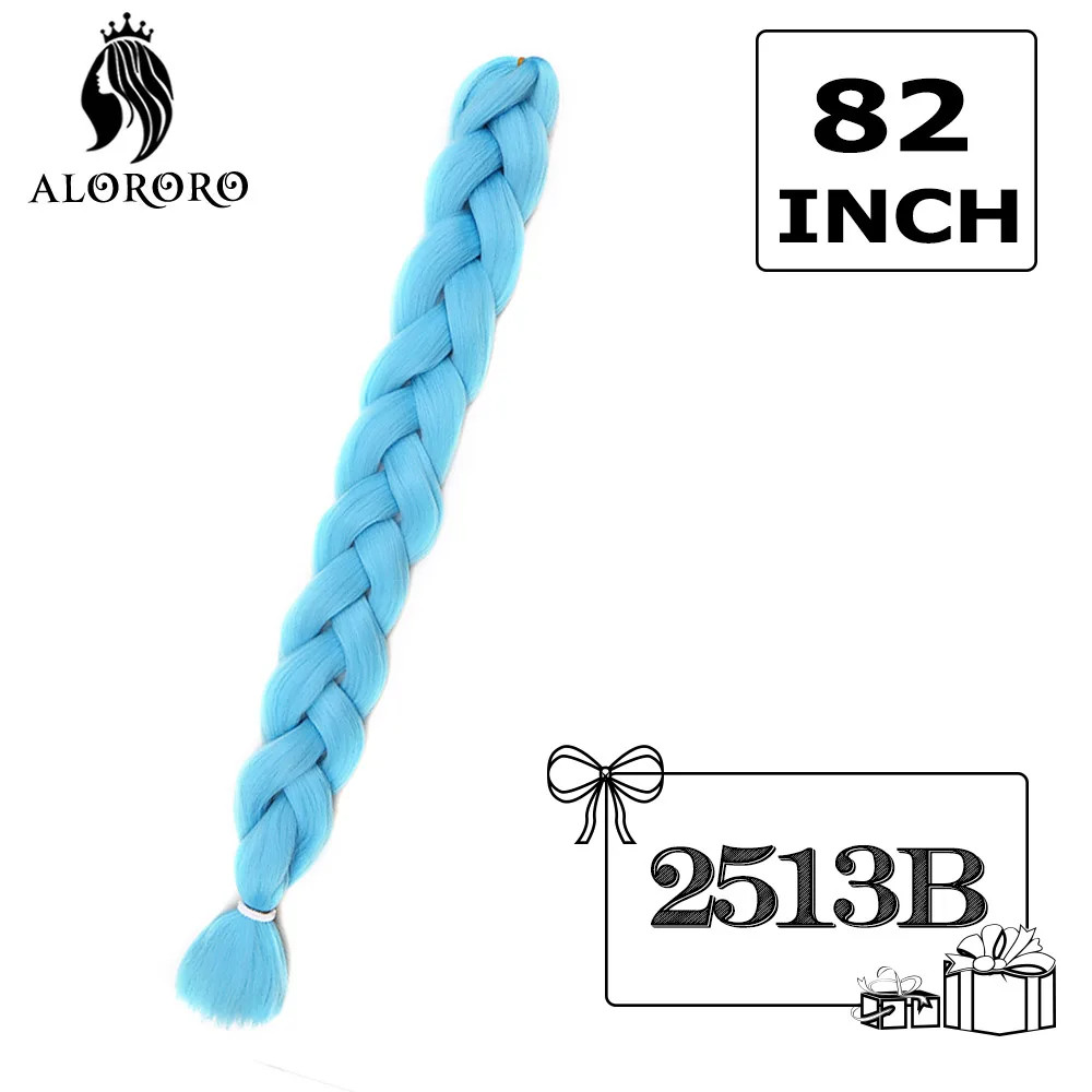 Alororo Synthetic 82 Inch Jumbo Braid Hair High Temp Fiber Purple Red