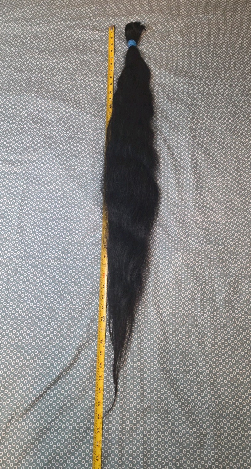 Black Soft Human Hair 42 inches 164.4g 1pc