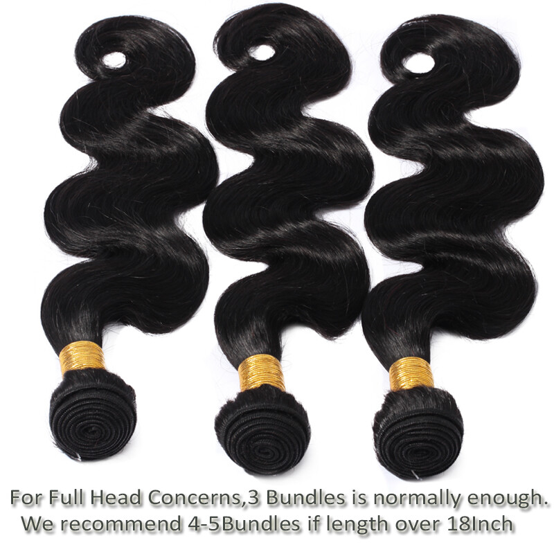Brazilian 1-4Bundles Human Hair Weave Extensions Real Virgin Straight Weft SALE
