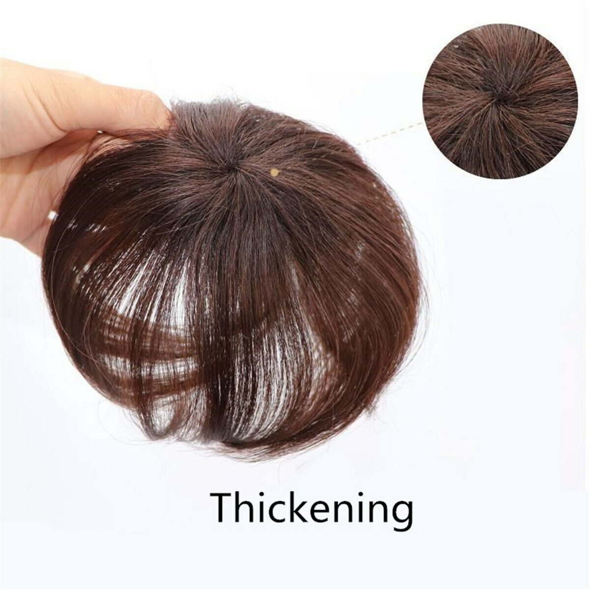 100% Human Hair Topper Clip in Hairpiece Wig Toupee Top Pieces Wigs for Women US
