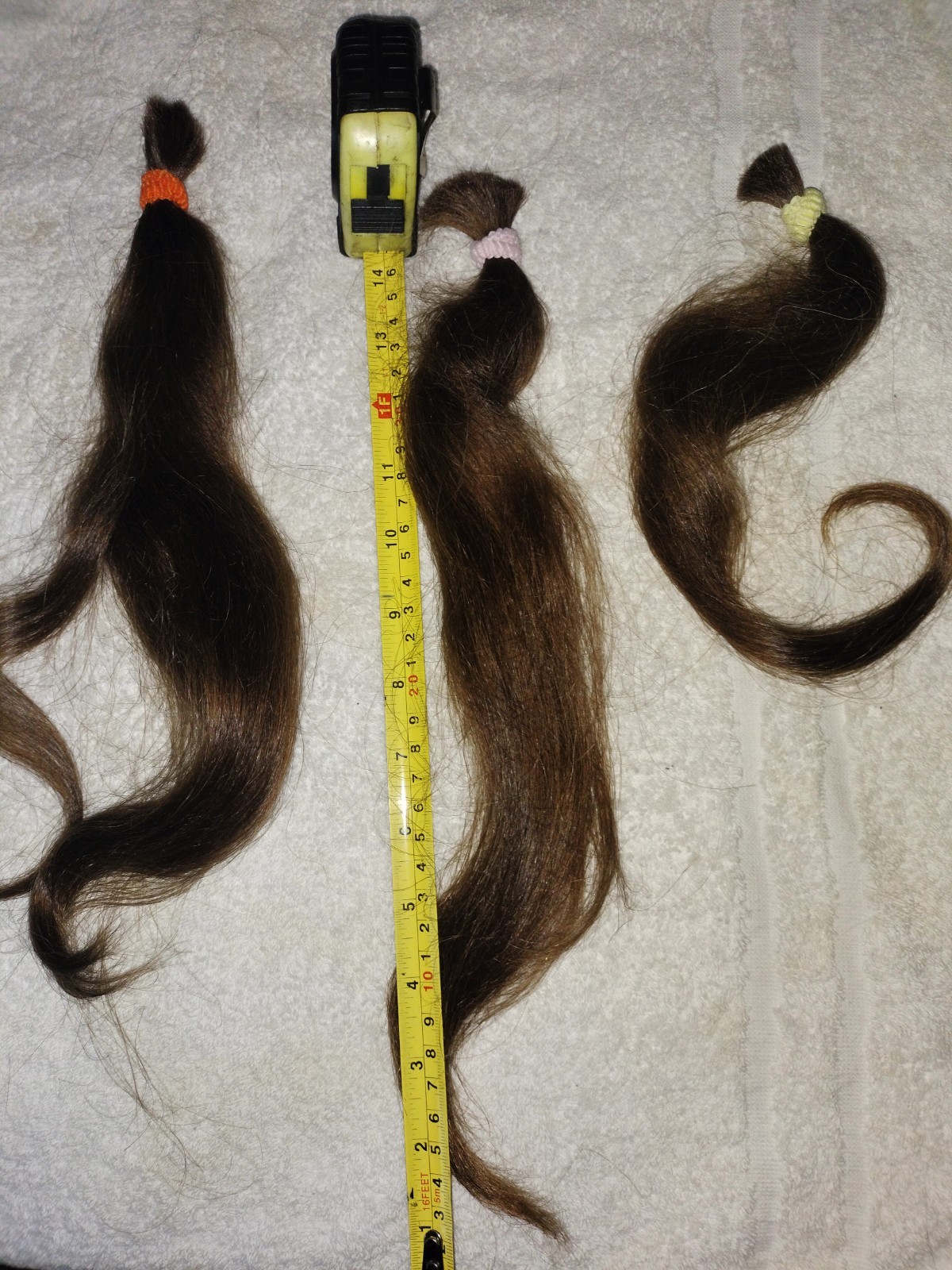 Dark Brown Human Hair Weft Extensions Straight 14 in Lot of 5