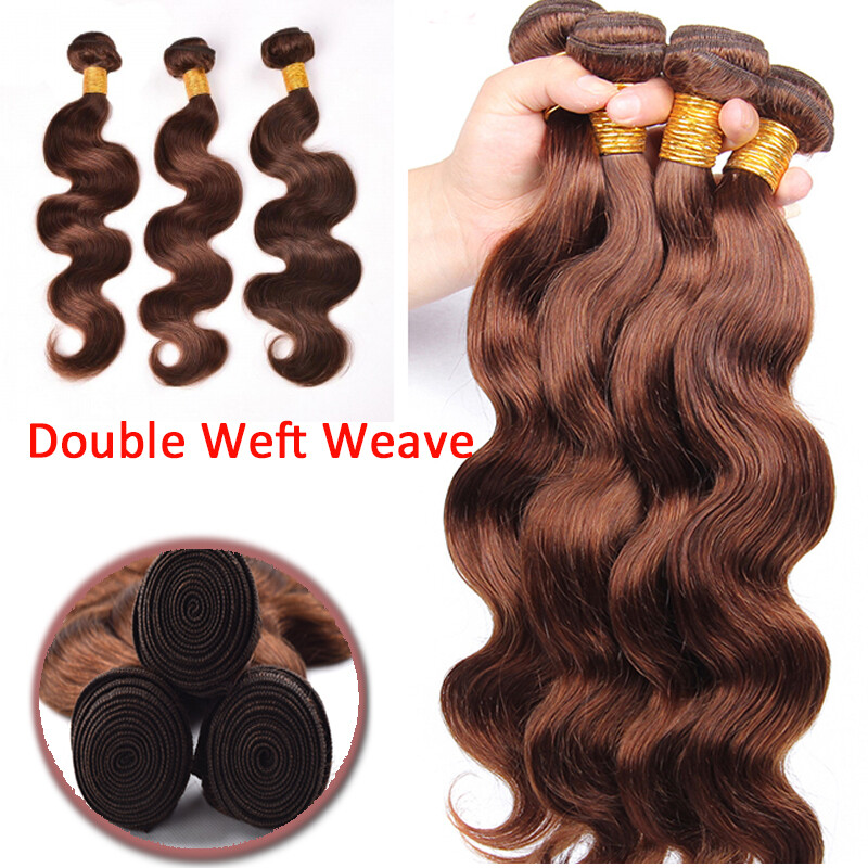 7A Brazilian Virgin Human Hair Weave Weft Straight Body Wave 3 Bundles Color LC