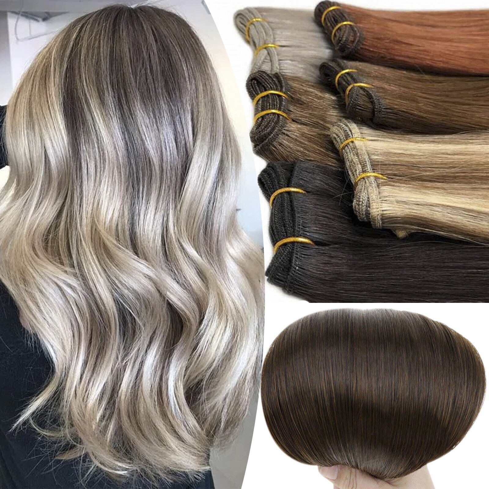 50g Weft Sew In Full Head Weft Human Remy Hair Weave Weft Extensions 30-70cm