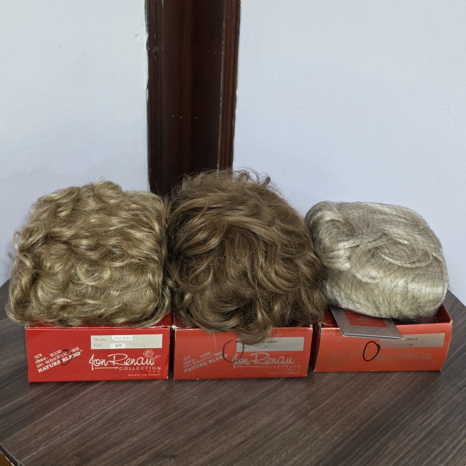Lot of 15 Vintage Jon Renau Synthetic Wigs – Various Styles and Colors