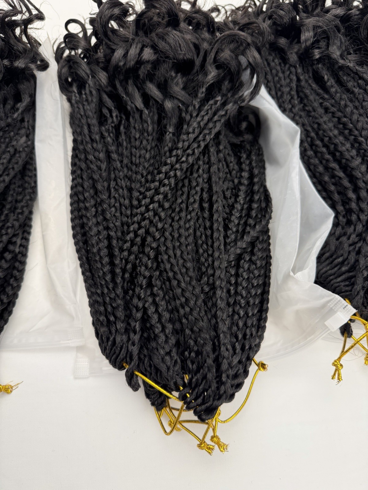 French Curl Crochet Box Braids Natural Black 11″ Hair extensions Pre-looped ends