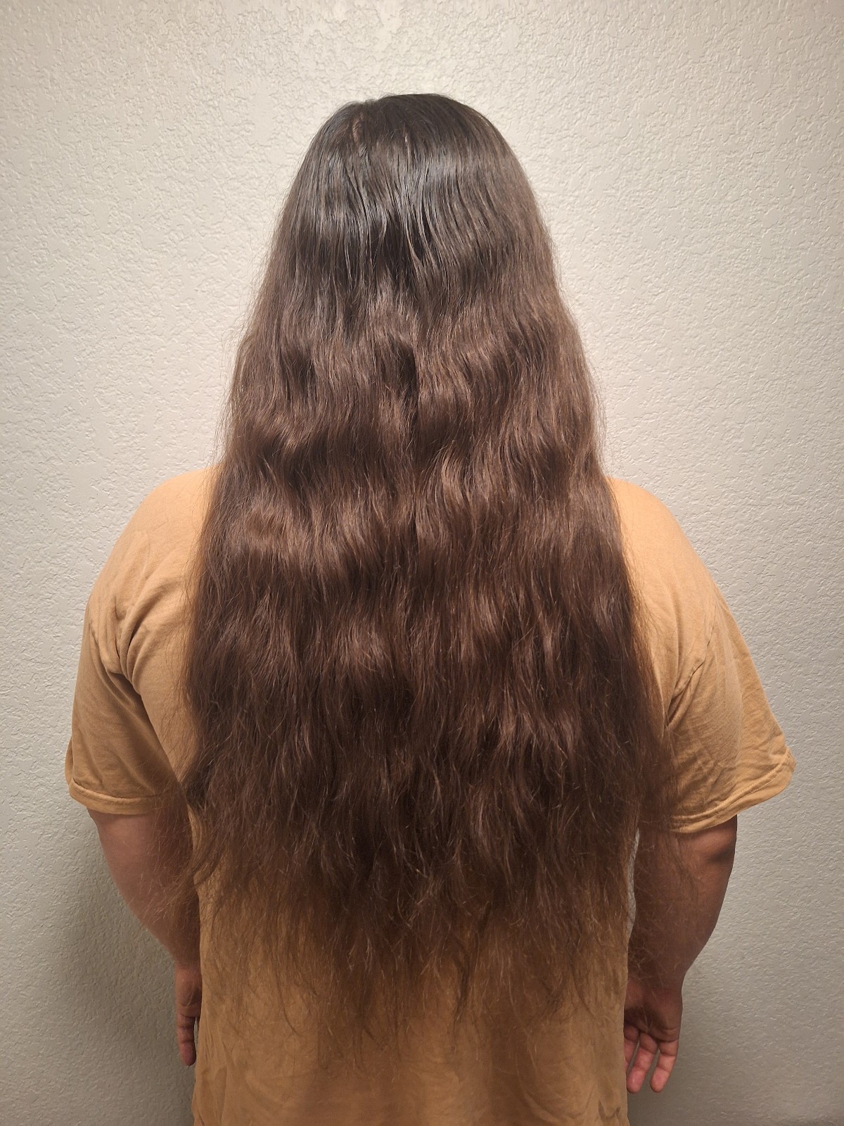 Human Hair Young Virgin Male Japanese Asian Dark Brown Wavy 13+Inches Fresh Cut