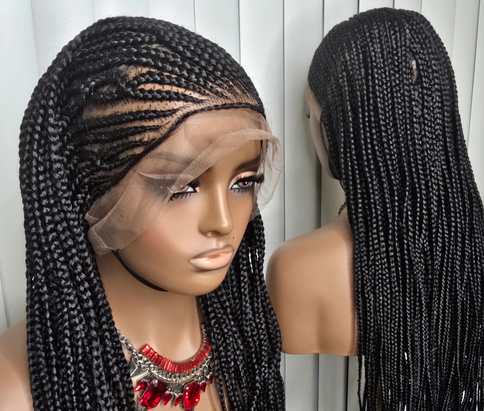 Adomac 045 Braided Wig One Sided Part for Classic Ladies – Stylish and Classic
