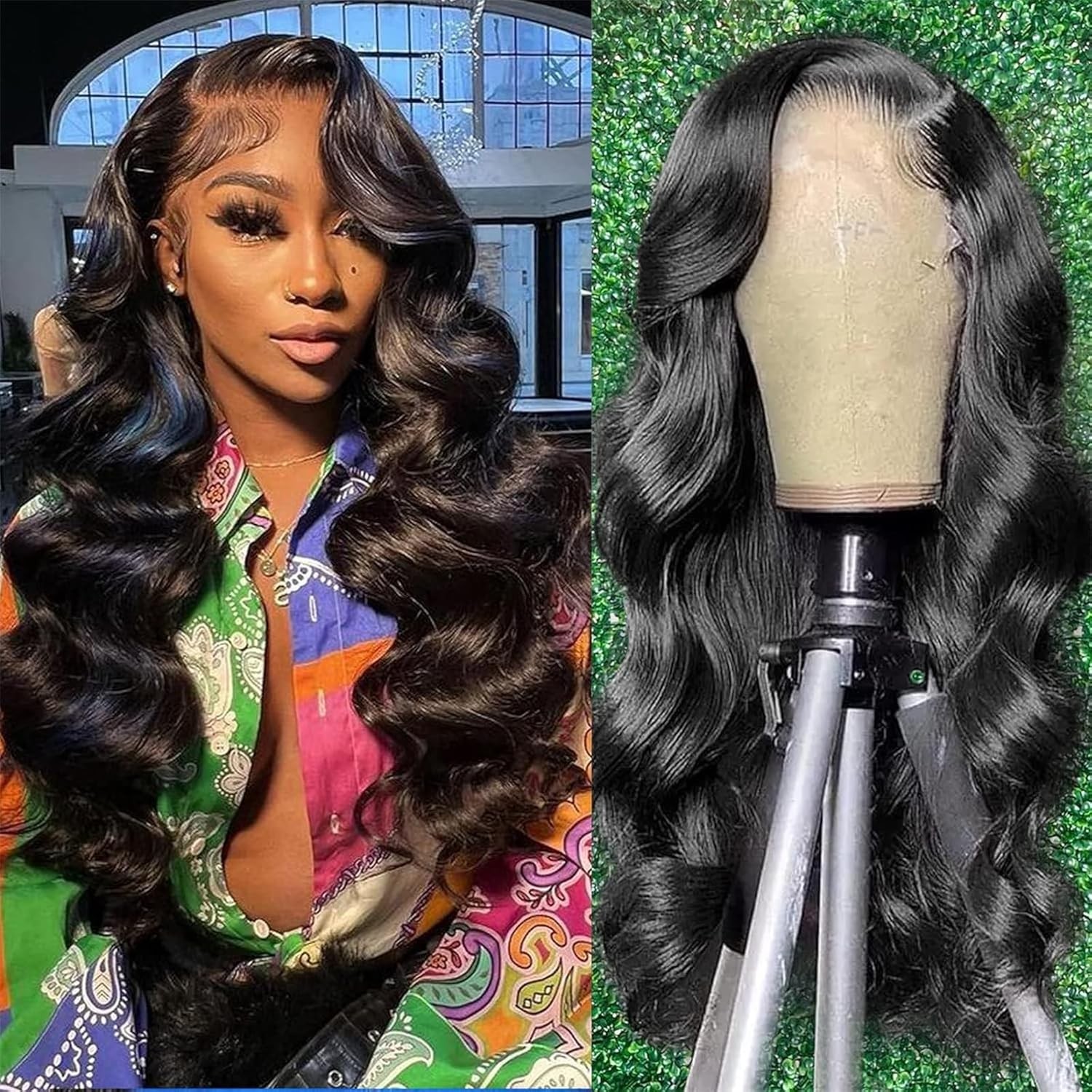 13X6 Lace Front Wigs Human Hair Pre Plucked 180 Density 26 Inch HD Body Wave Lac