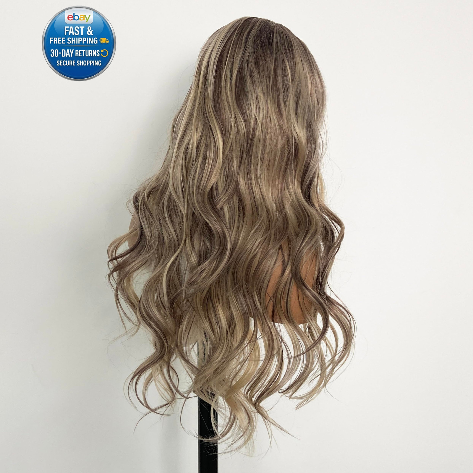 Highlight Ash Blonde Lace 150 Density, F22-Ash Wavy 24″
