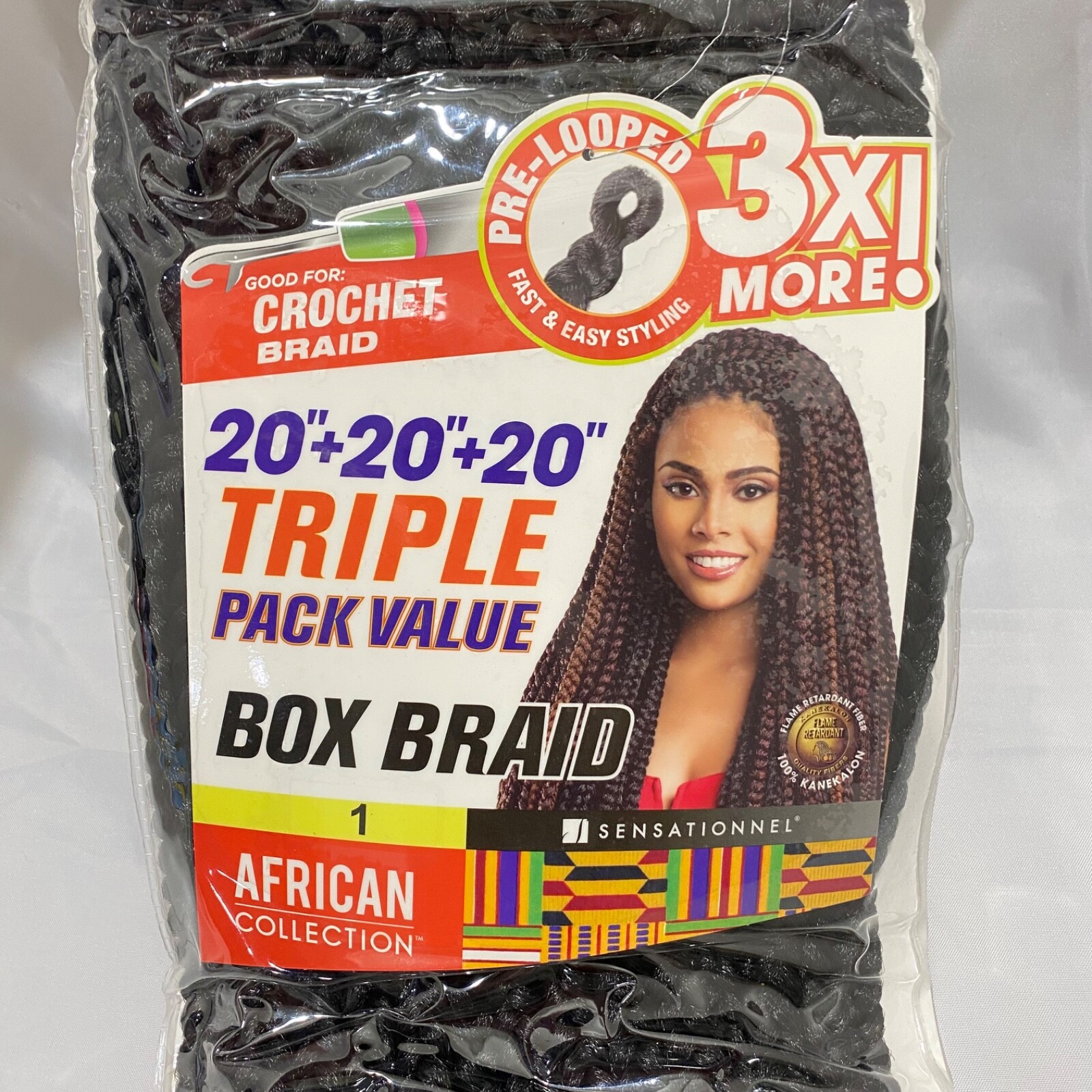 African Collection Pre-Looped Box Braids Sensational from X-Pression