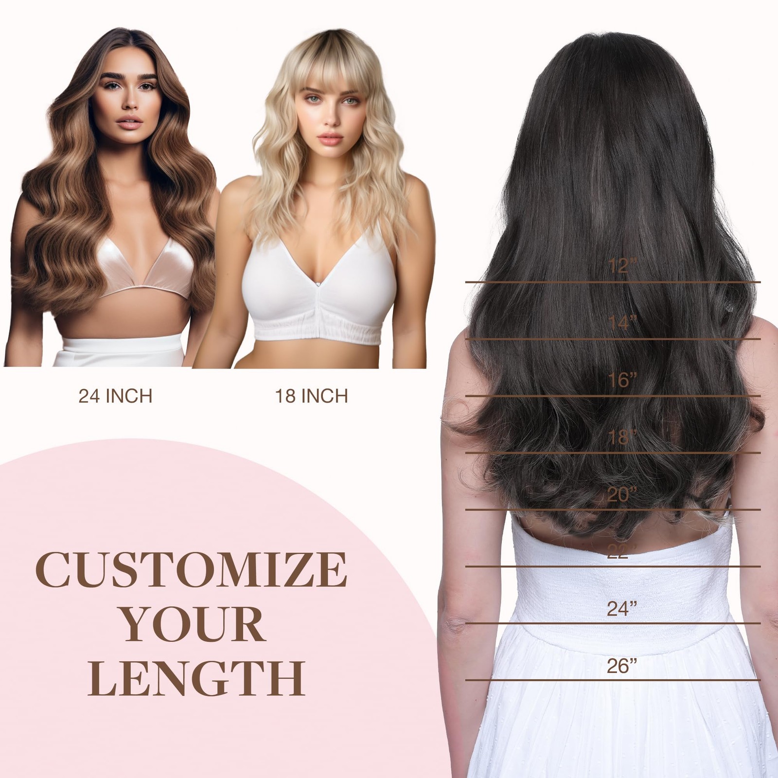 18 Inch 95g GOO GOO Premium Remy Human Hair Extensions Invisible Wire Easy Wear