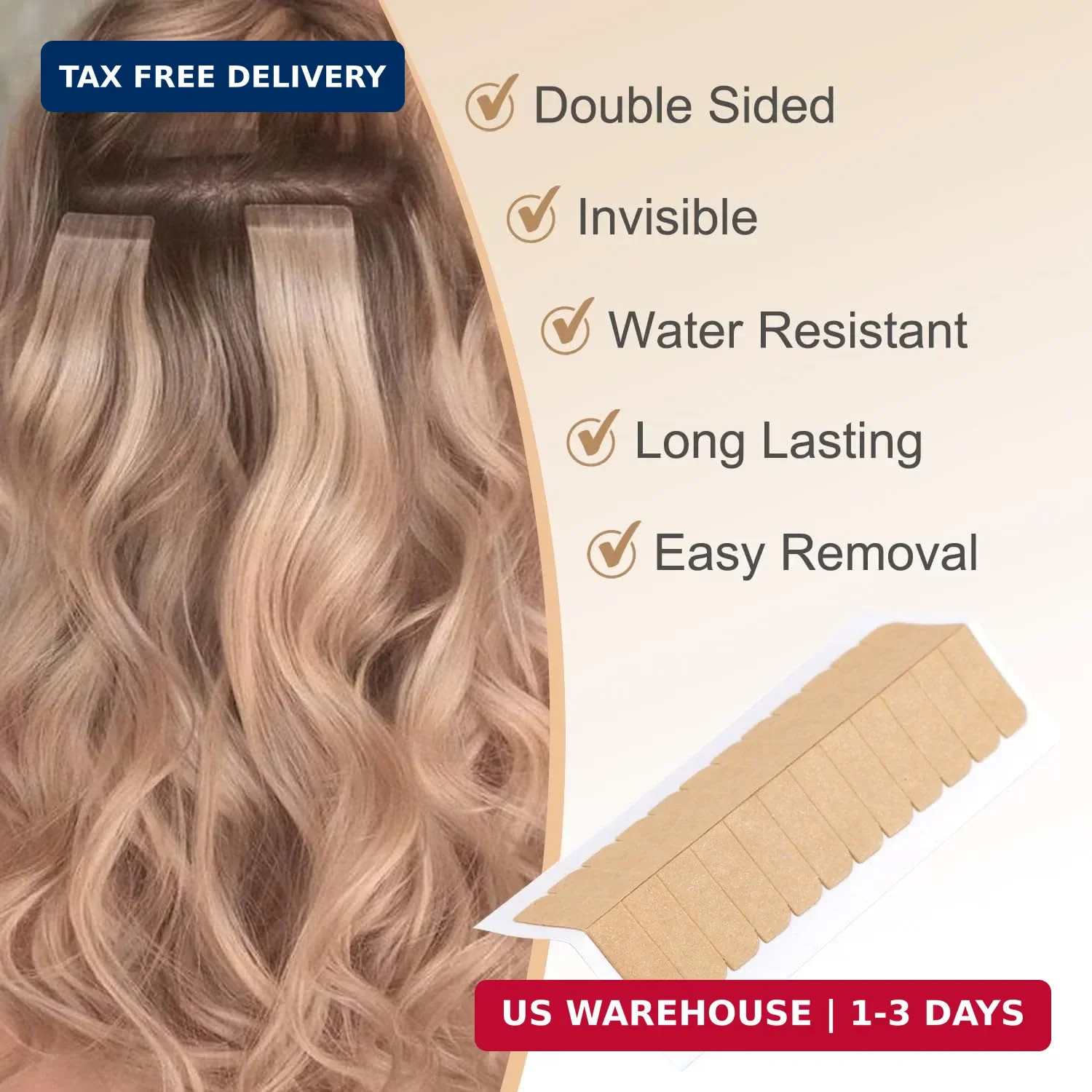 Hair Extension Tape for Tape in Hair Extensions, Professional Replacement Tape w