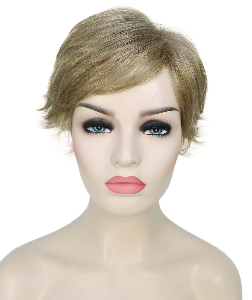 Dorothy – Straight Kanekalon Synthetic Fiber Full Wig, 2-4.5 in, Ash Blonde