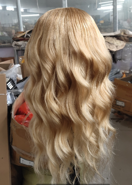 NEW 3/4 Machine Cap Half Wig Body Wave 100% Human Hair Remy Hair 3/4 Half Wig