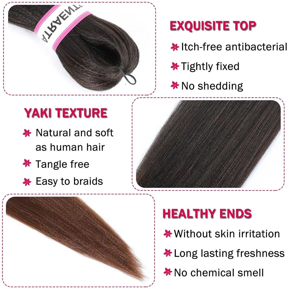 Pre Stretched Braiding Hair,18 Inch 8 Packs Ombre 18 (Pack of 8), T1B/30