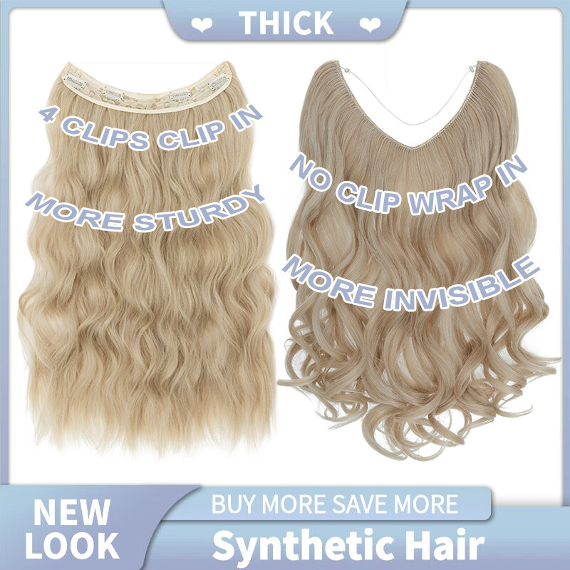 100% Natural Real as Human Wire in Hair Extensions Invisible Nano Ring Clip in