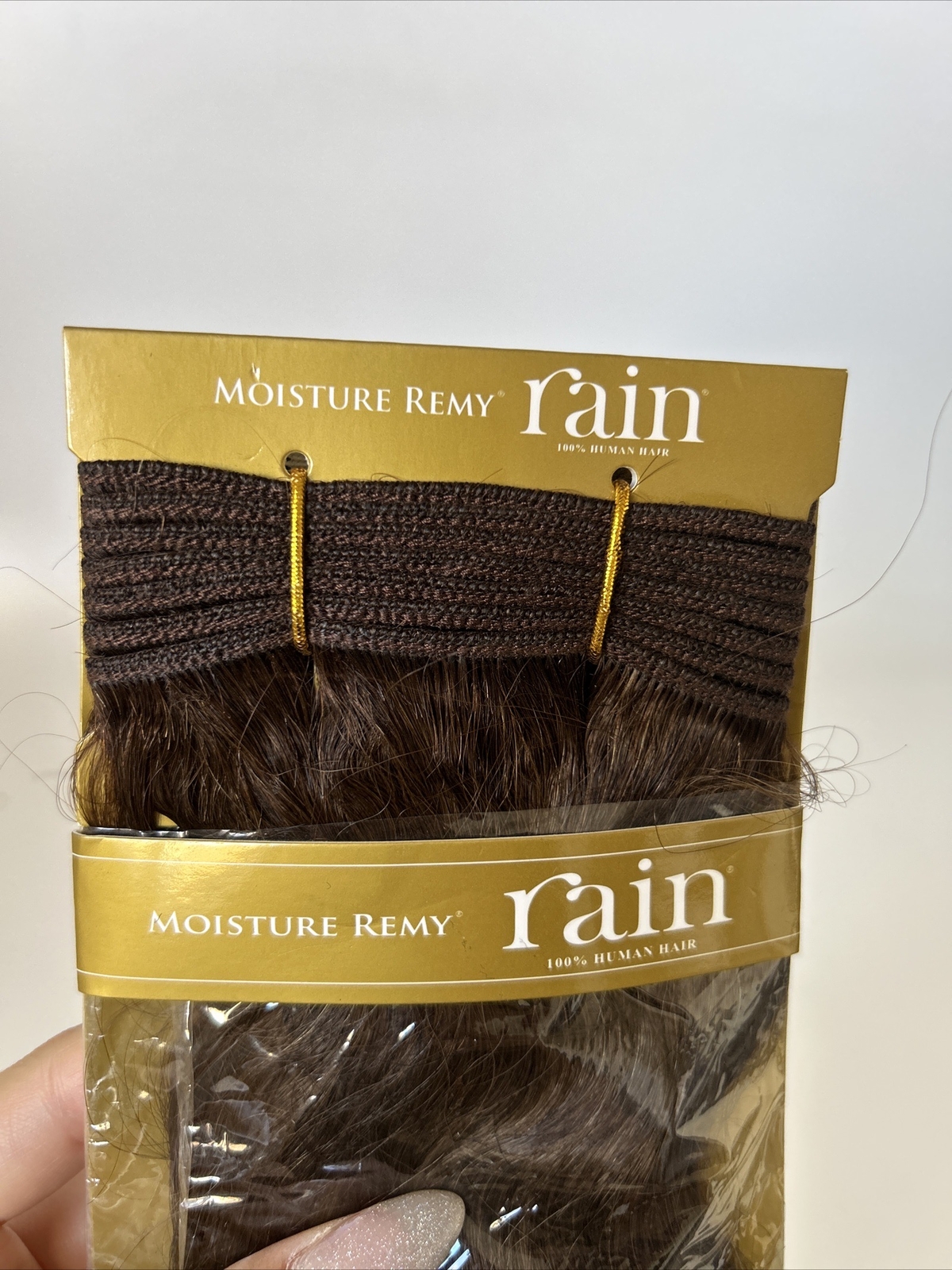 Extensions 100% Human Hair, Wavy, Brown Moisture Remy Rain
