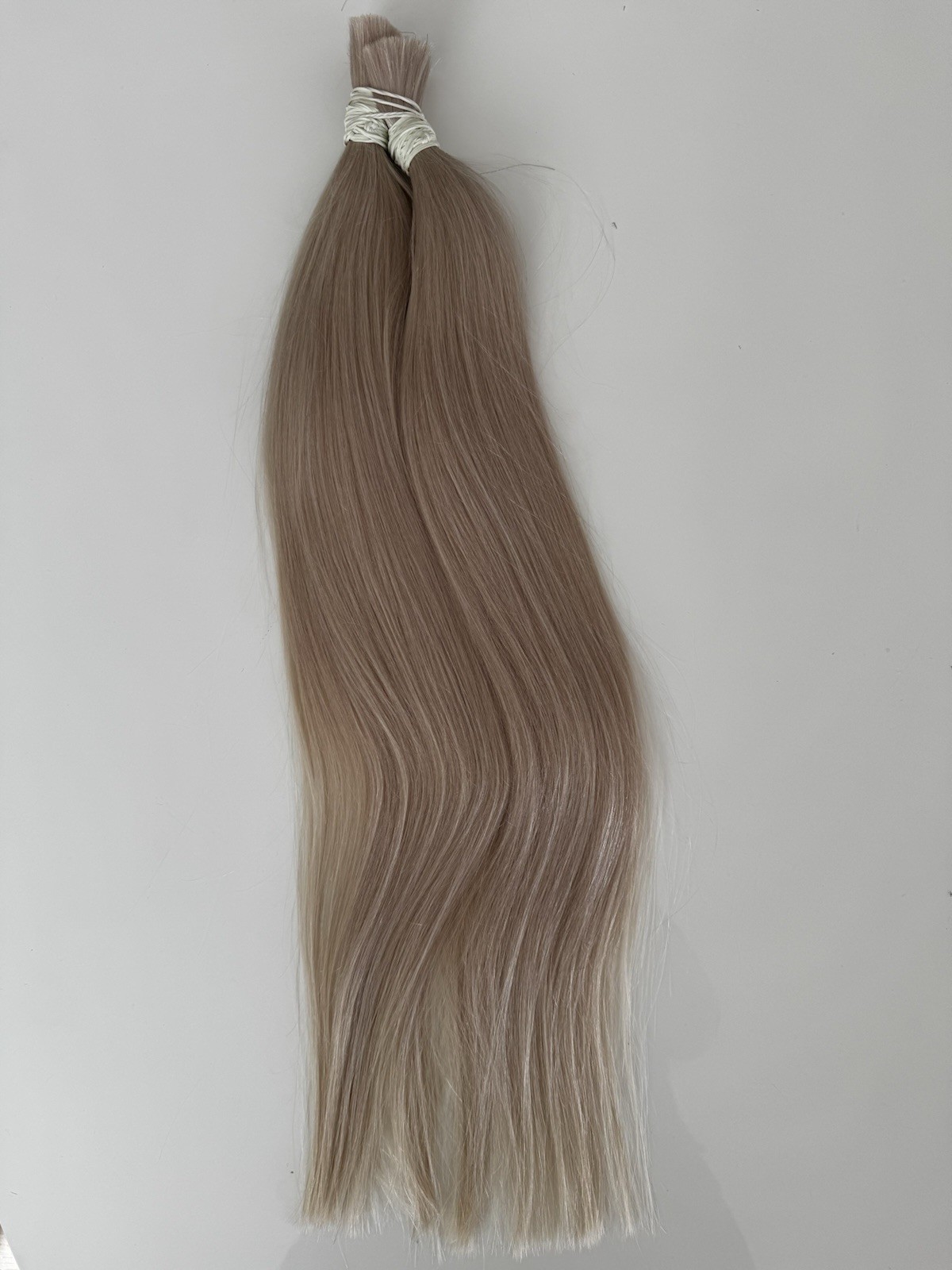 Human Hair Slavic Natural Hair for Extensions 200g/24in 60cm Platinum Colour 1B