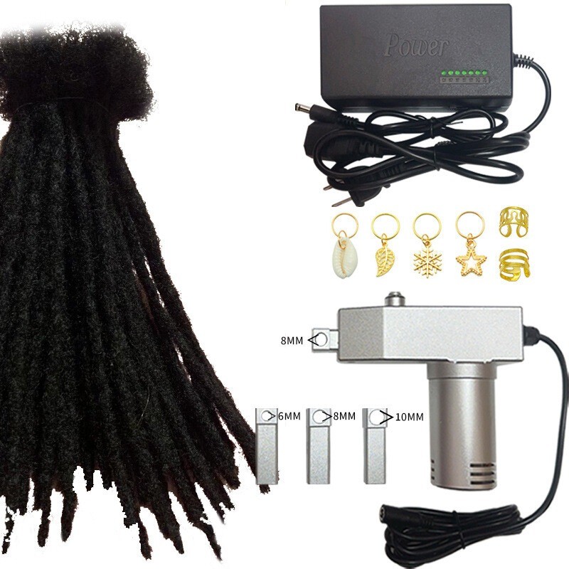 110-240V Portable Dreadlock Machine Electric Instant Loc Machine AC 6MM/8MM/10MM