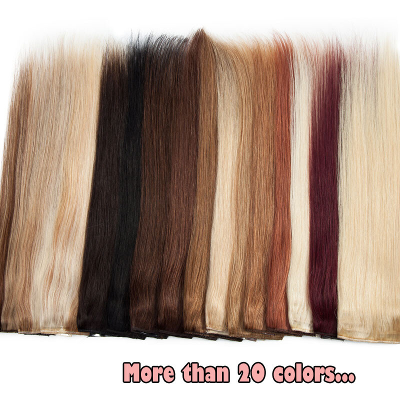 One Piece 100% Real Remy Clip In Human Hair Extensions 3/4Full Head Any Color US