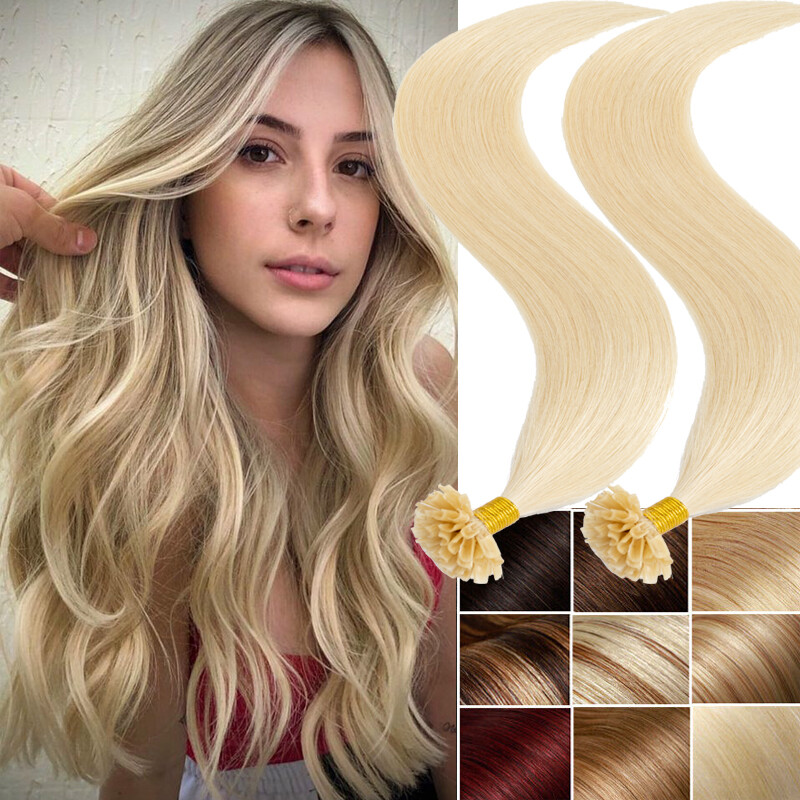 Nail U Tip Keratin Fusion Hair Extensions REAL 100% Remy Human Hair Indian Hair