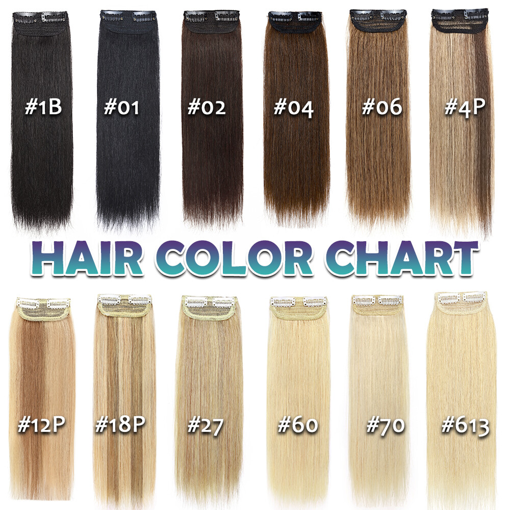 Clip In Side Invisible Patch ONE PIECE 100% Real Human Hair Pads Extensions Weft