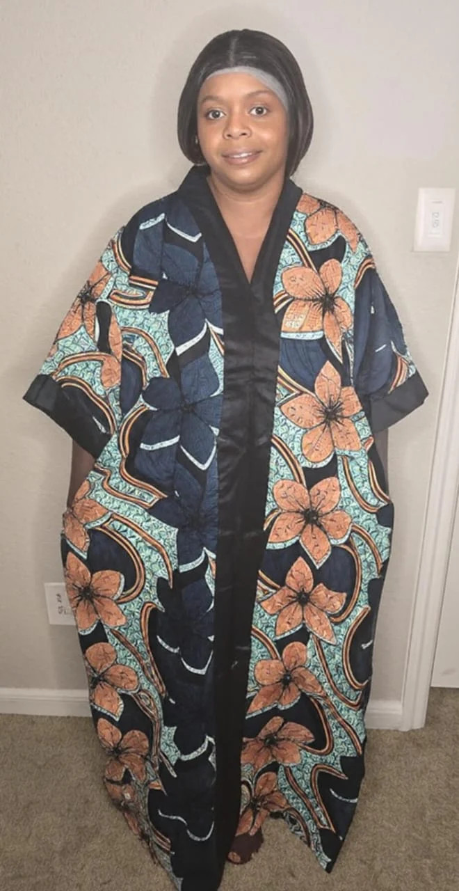 Patterned Ankara Style for Classic Ladies Collared Neck High-Quality Fabric