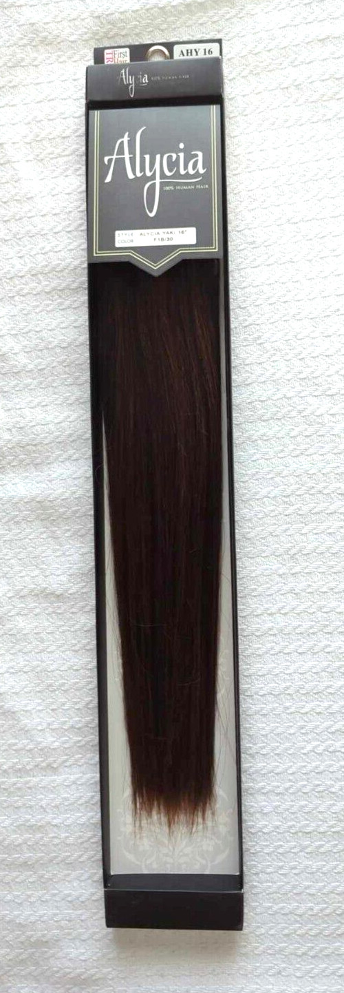 Trio First Hair 100% Premium Human Hair – Alycia Yaki 16 Inches, Color: F1B/30