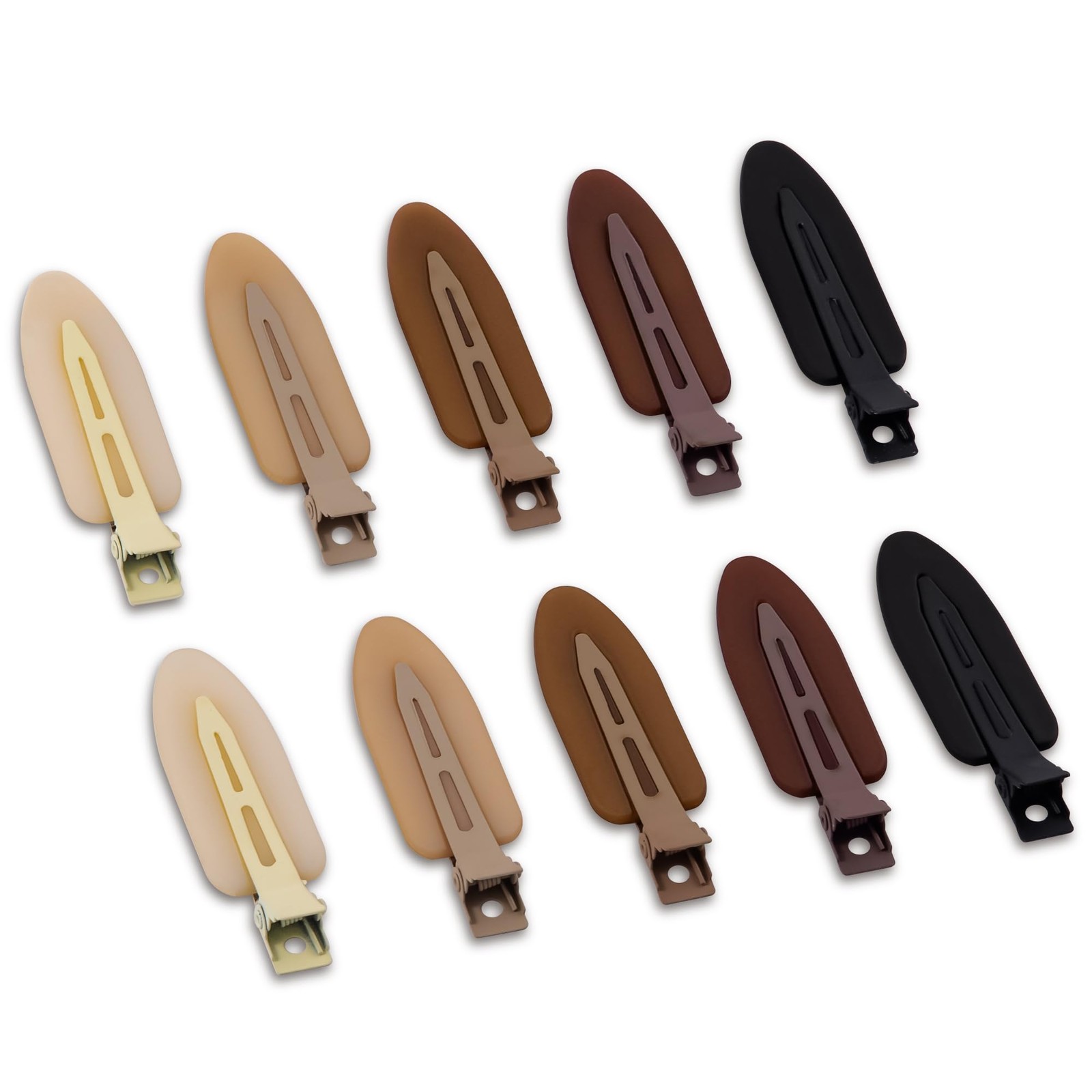 Cptots 10 Pcs Creaseless No 1 Count (Pack of 10), Matte Black Brown Beige