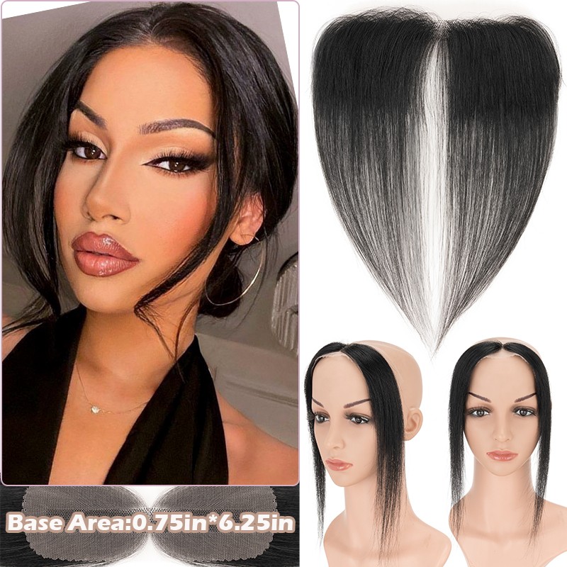 Men/Women’s Hairline Forehead Hairpiece Toupee Remy Human Hair Front Top Piece