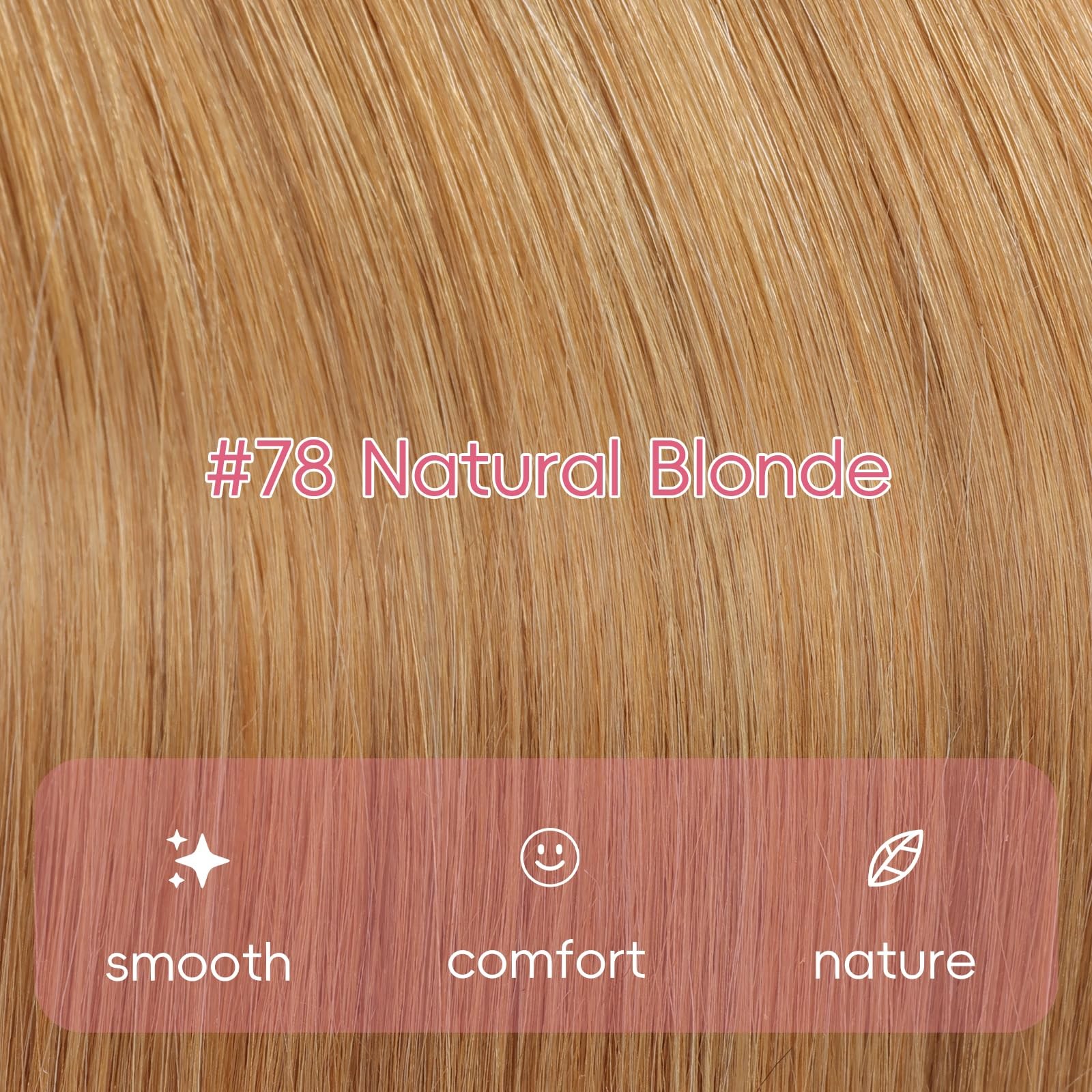 Eliysako Microlink Hair Extensions Human Hair 50G/Pack Natural Blonde 16Inch