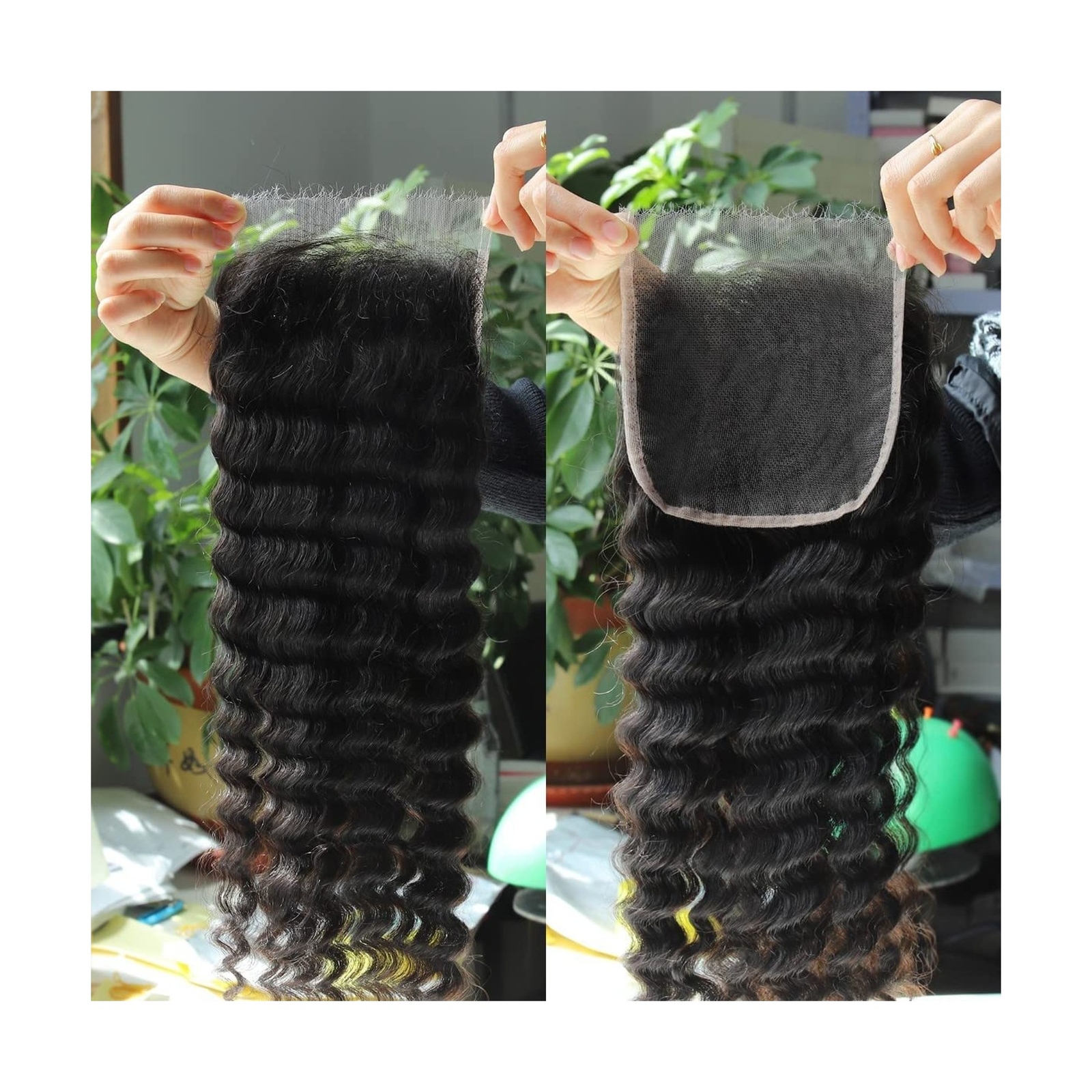 BEEOS SKINLIKE 5×5 HD Lace Closure Only, Deep Wave 0.10mm Ultra-thin Undetect…