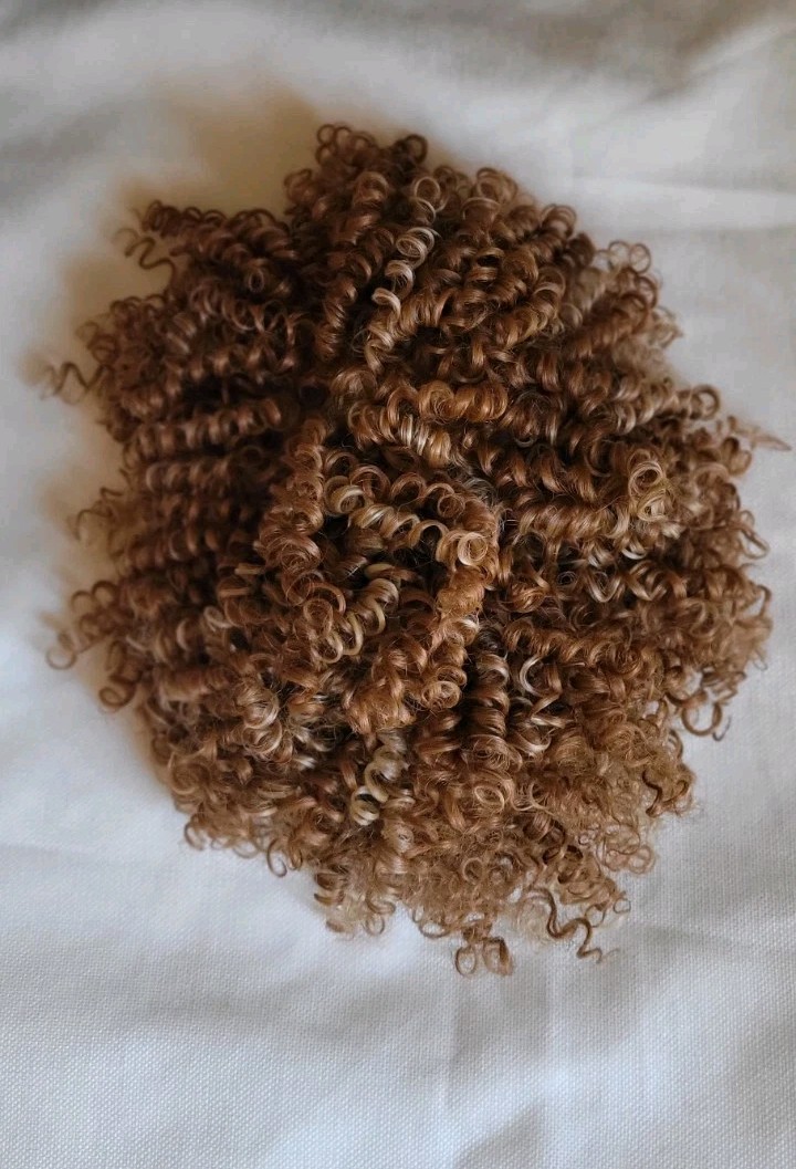 💕 SPIRAL CURL SHORT WIG MIXED GOLD BLONDE BROWN PREMIUM QUALITY DAILY FASHION