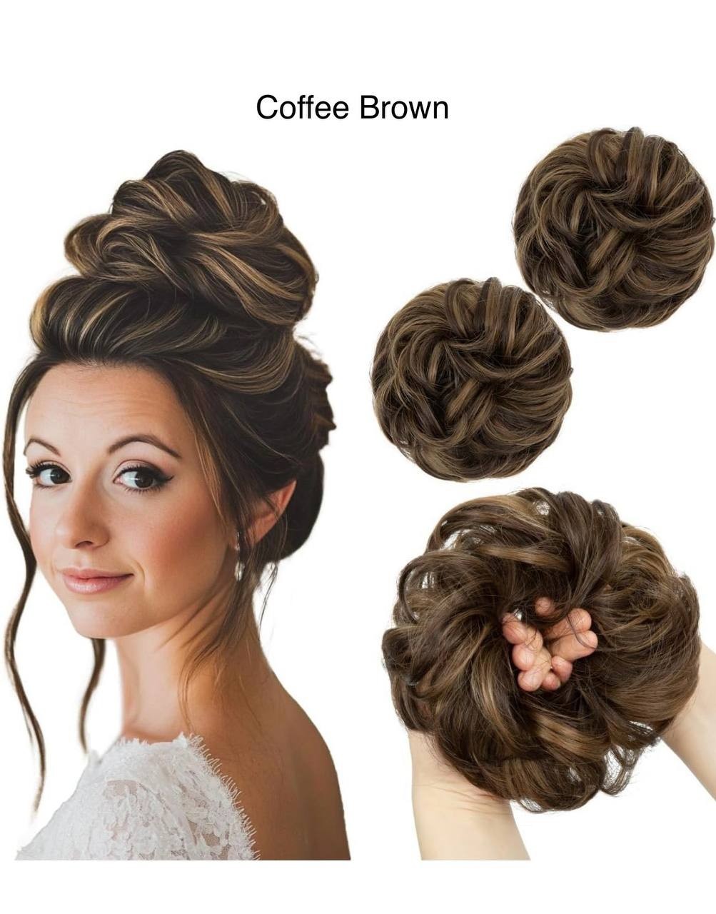 Hair Bun Accessories Women Hairstyles Synthetic