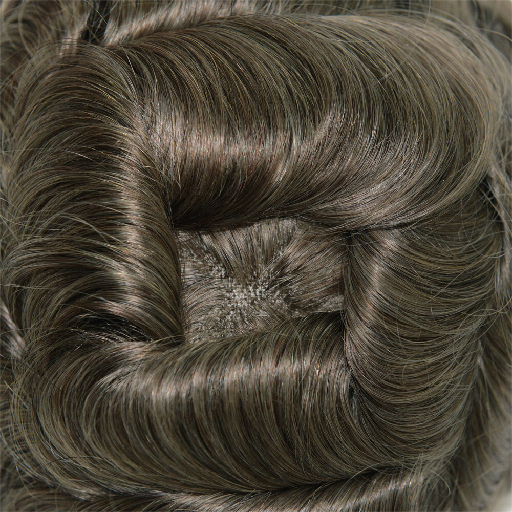 Mens Toupee Human Remy Hair Replacement System Fine Mono Center Express Delivery