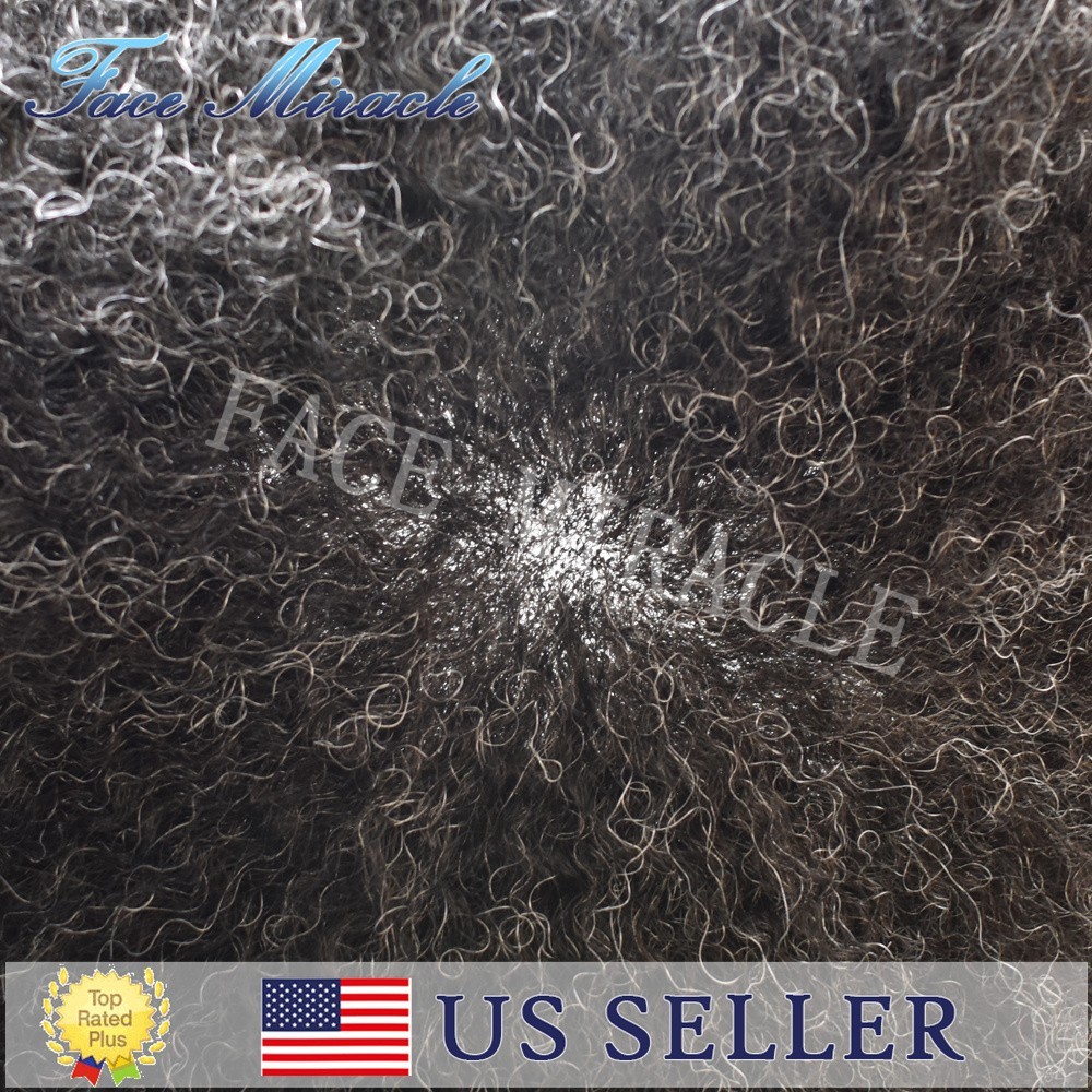 Afro Curly Toupee Hair for Black Men French Lace Mens Toupee Hair Units for Men