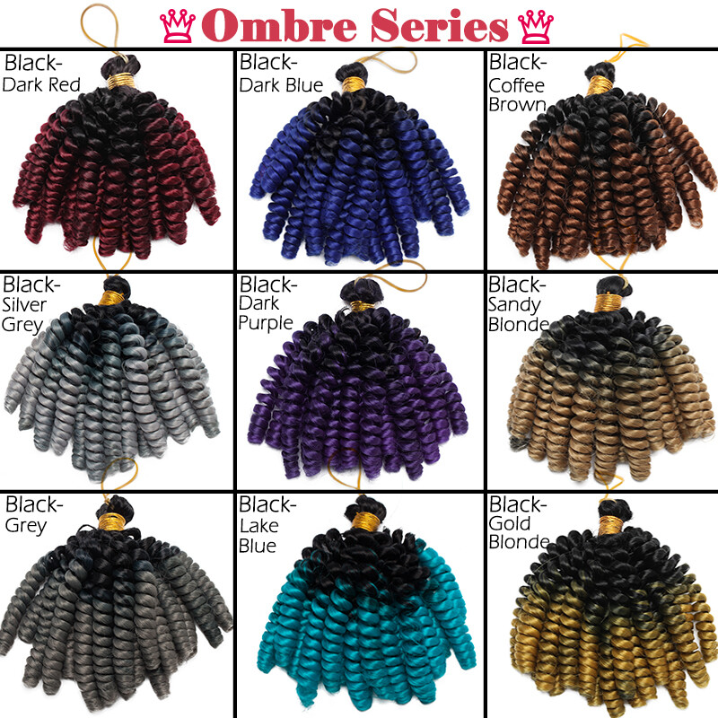 Jamaican Bounce Jumpy Wand Curl Crochet Braids Real Soft Hair Extensions Ombre Z
