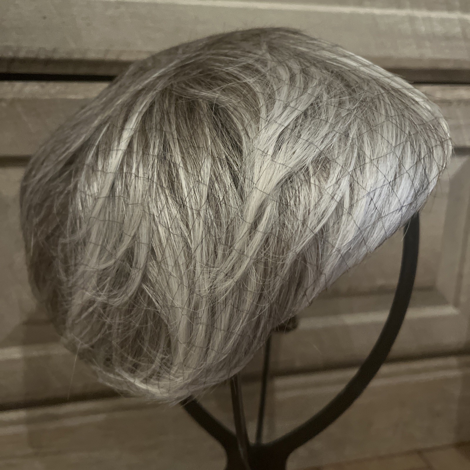 Emmor Brown Mixed Grey Hair Wig for Women Short Cut